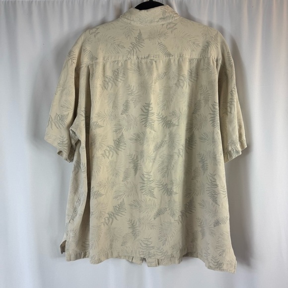 Pronto Uomo Casual Tan Shirt 100% Silk 
 Size XXL Short Sleeve - Picture 9 of 12